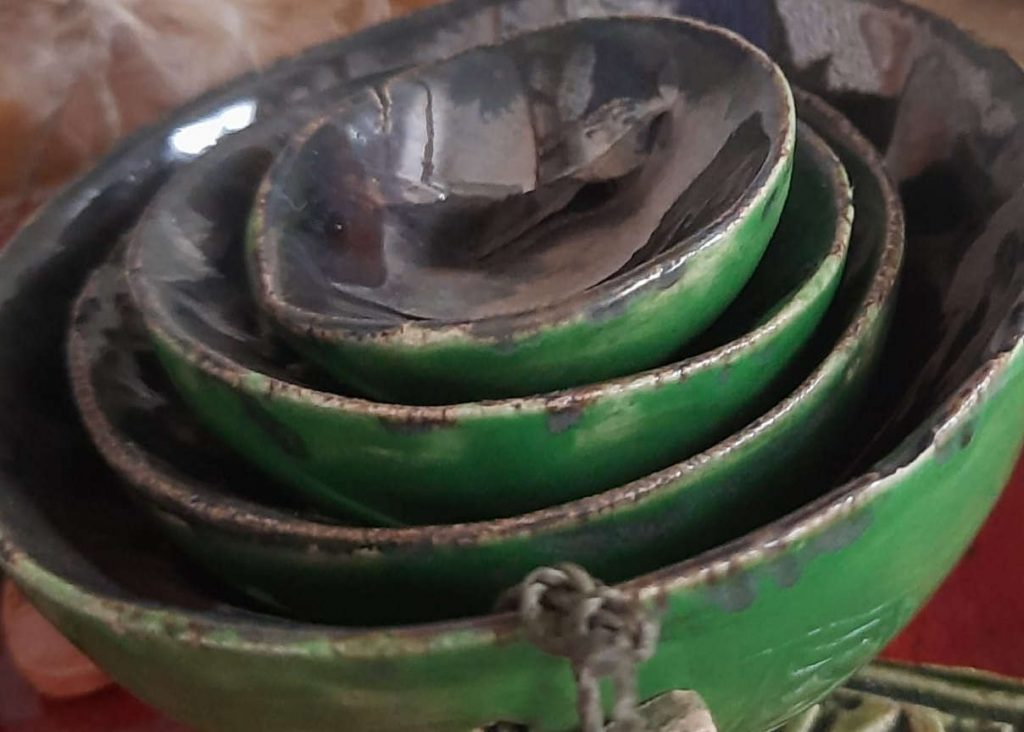 Set bakjes groen goud