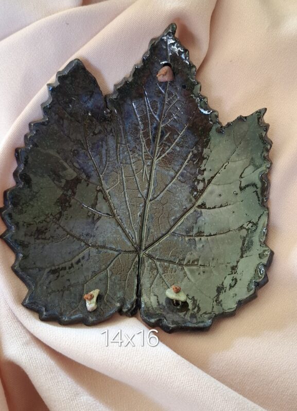 Zwart blad met kralen 20 bij 17 cm - Afbeelding 3