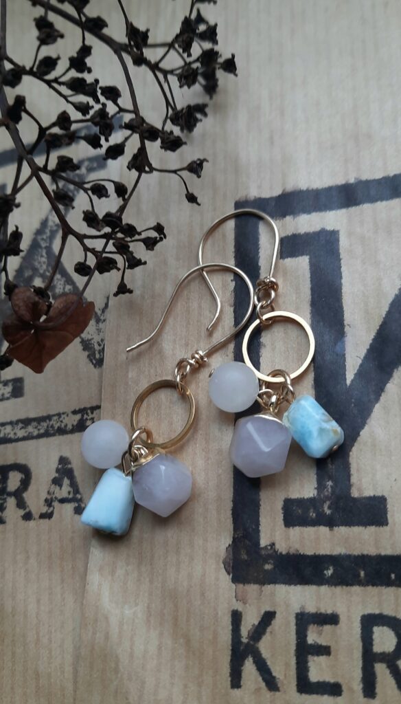Rozenkwarts met Larimar 5 cm