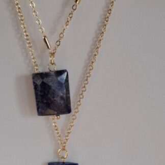 Lapis Lazuli aan 14k goldplated