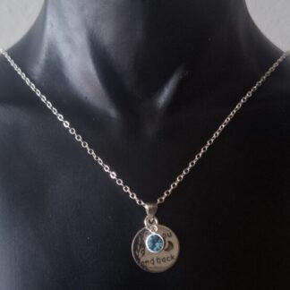 love you to the moon geboortesteentje  Aquamarijn