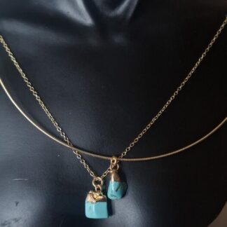 Turquoise  14k goldplated