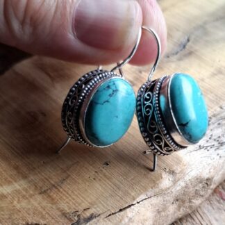 Retro Turquoise antiek verzilverd