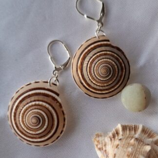 Schelp oorbellen zilver