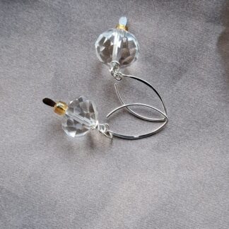 Kristal rondellen Sterling zilver