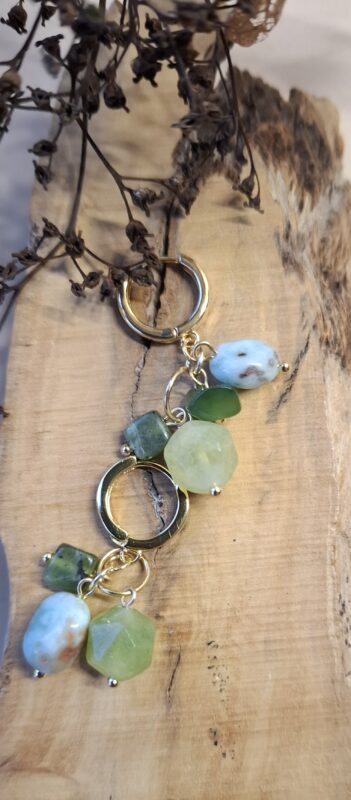 Peridot met Larimar aan creooltjes - Afbeelding 5