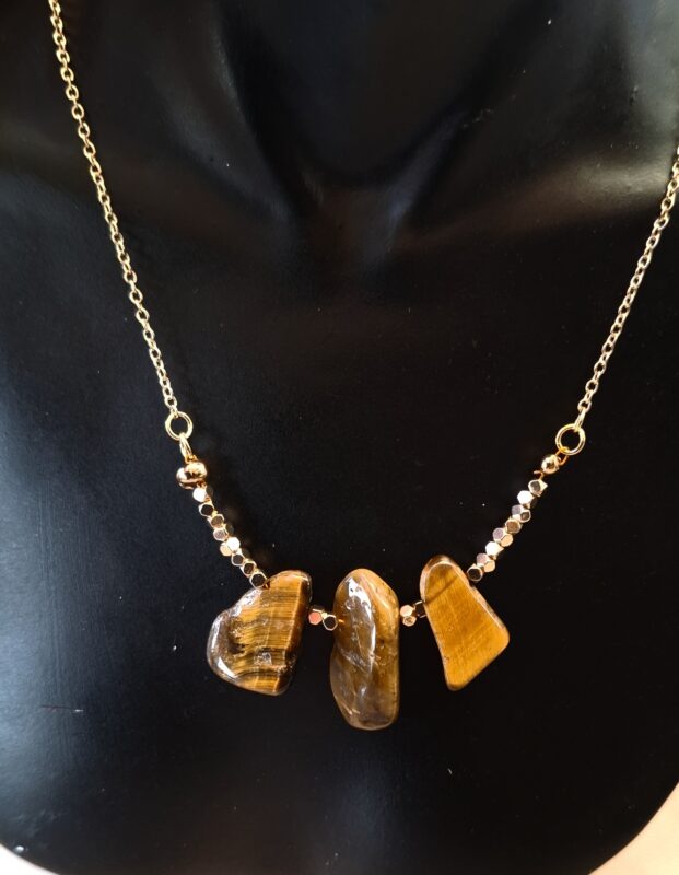 Tijgeroog 14k goldplated