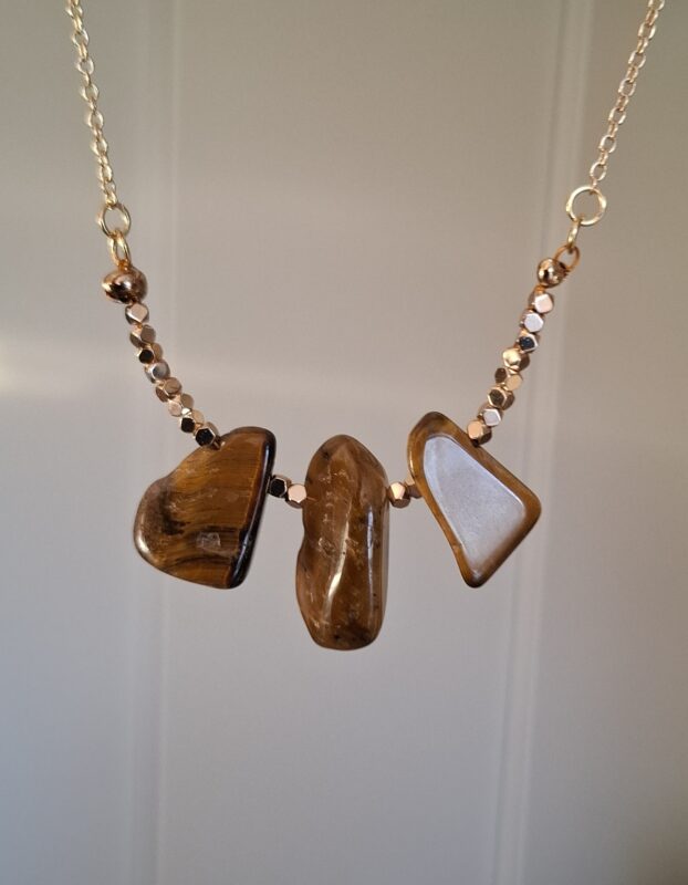 Tijgeroog 14k goldplated - Afbeelding 3