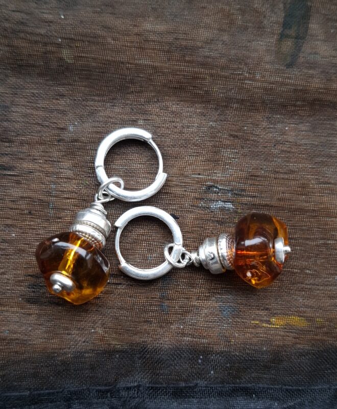 Amber Sterling zilver creooltjes - Afbeelding 6