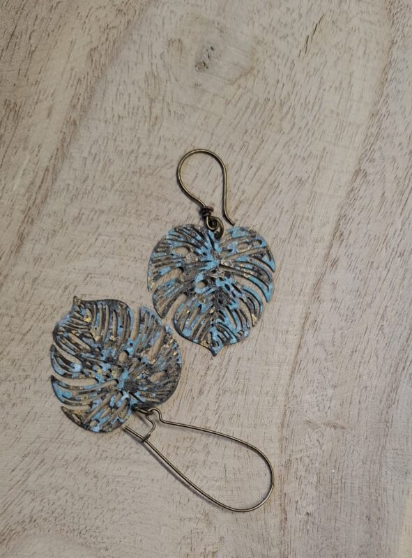 Gepatineerde tere handmade blaadjes - Afbeelding 5