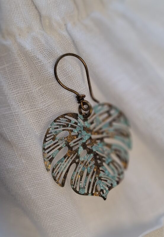 Gepatineerde tere handmade blaadjes - Afbeelding 2