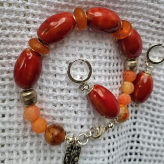 Jade met Afrika rood oranje zon