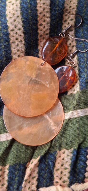 Amber met parelmoer schijven - Afbeelding 3