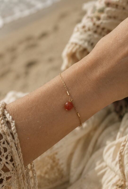 goldfilled armbandje met Carneool