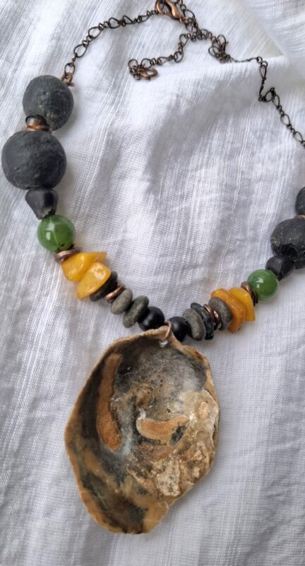 Oester met oude glaskralen - Afbeelding 3