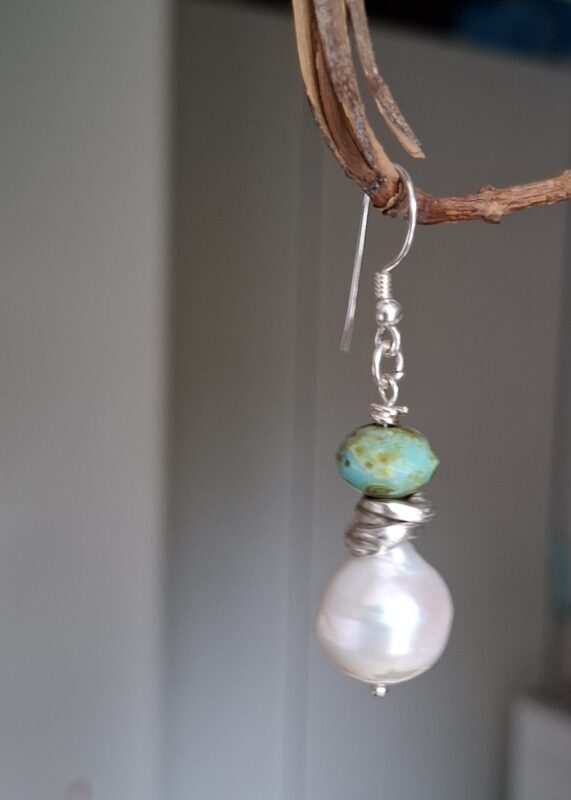 Barok zoetwaterparels met Tsjechisch glas - Afbeelding 5