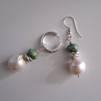Barok zoetwaterparels met Tsjechisch glas