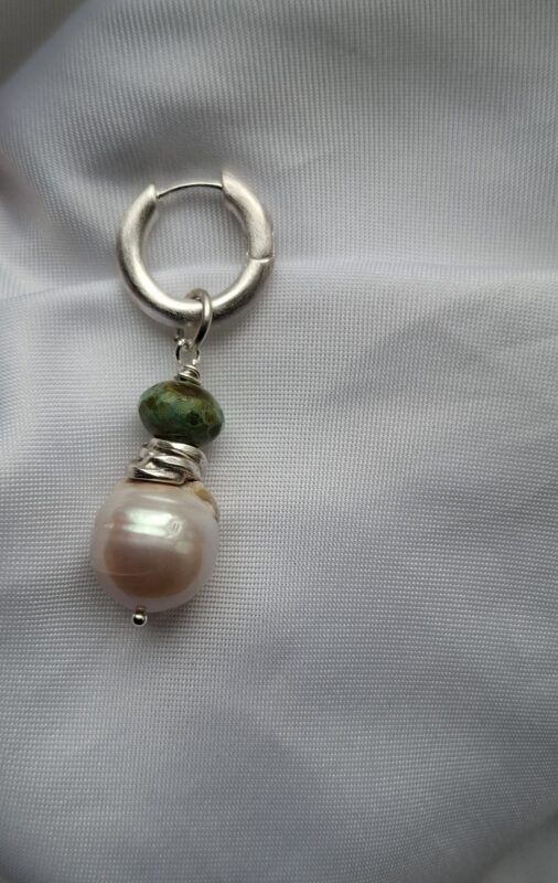 Barok zoetwaterparels met Tsjechisch glas - Afbeelding 2