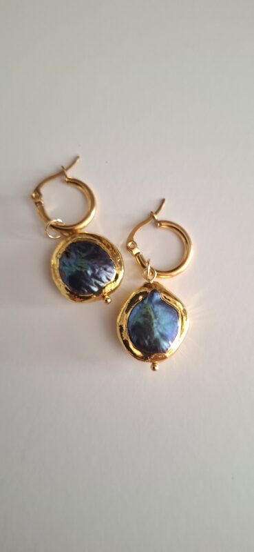 Zoetwaterparels blauw coins - Afbeelding 3