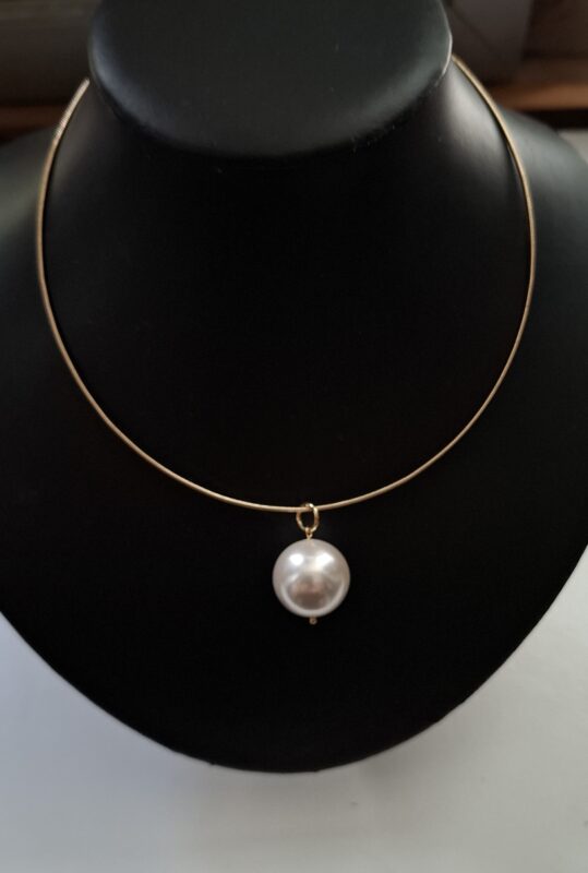 Choker met grote Seashell parel - Afbeelding 2