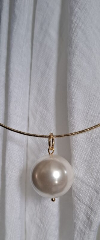 Choker met grote Seashell parel - Afbeelding 3