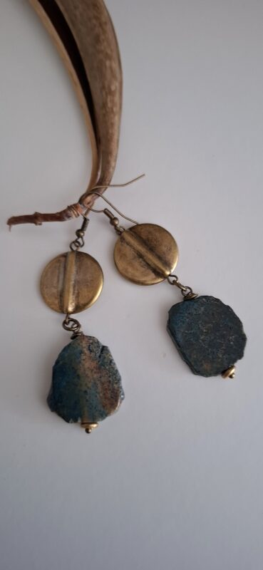 Agaat met bronzen elementen - Afbeelding 4